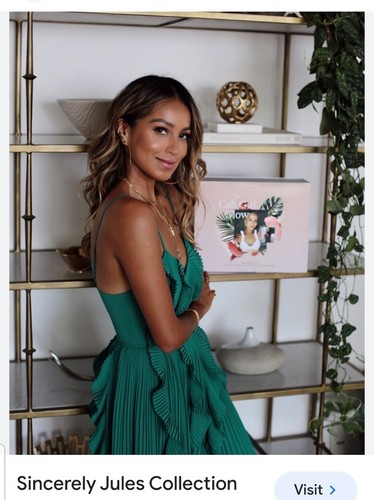 Green pleated dress size - h&m,