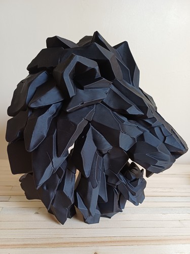 Edge sculpture style lion head - sculpture,