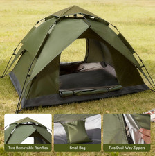 2-3 Man Pop Up Dome Tent Waterproof Double Layer Camping Tent with Outer Tarp