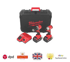 Milwaukee Drill Impact Kit 2x 5.0Ah M18BLCPP2A-502C 18V Brushless Twin Pack Case