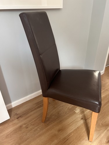 Faux leather dining chair - faux,