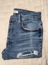 Zara Man Blue Ripped Jeans Size M/eu 42