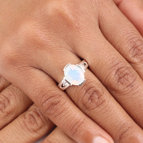 Milky opal gemstone - milky,