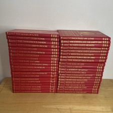 40 x The Romantic Novels of Barbara Cartland + Poems Red/Gold Embossed 1985