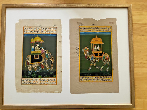 Framed pair indian mughal - pair,