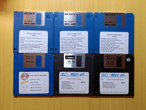 Vintage midi song files floppy - midi,