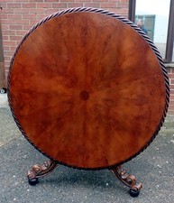 Georgian burr elm dining table