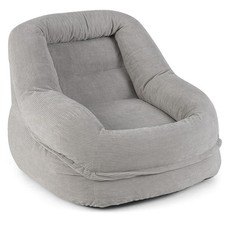 Comfy Lazy Couch Sofa Chair w/Armrests-Grey