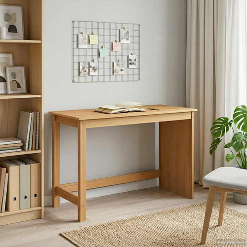 Desk honey brown solid pine - desk,