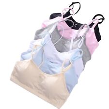 5Pack Girls Kids Underwear Sport Training Cotton Puberty Teenage Breathable Bras