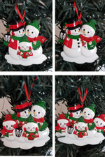 Snowman Personalised Christmas Tree Decoration Cute Snowman Family Choose