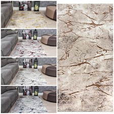 Beige marble effect rugs - beige, grey
