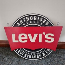 Levi Sign Hanging Wooden