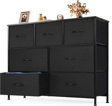Black 7 Drawers Dresser