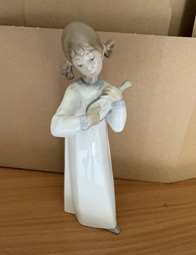 Lladro porcelain girl with - lladro,