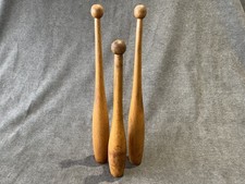 Antique Vintage Wooden Indian Clubs Juggling Exercise Pins