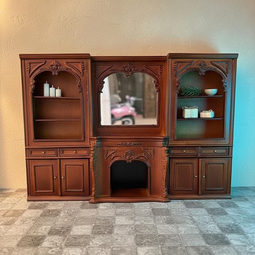 Dollhouse fireplace cabinet - dollhouse,
