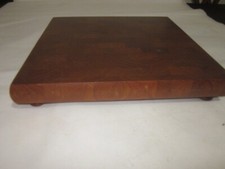 wooden teak coaster stand board by mandalay genuine teak brown solid heavy used