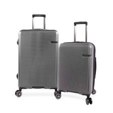 Brookstone Luggage Nelson 2pc Hardside Spinner Luggage Set usb brand new