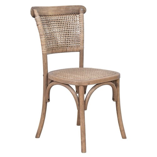 Woven back oak bistro dining - oak,