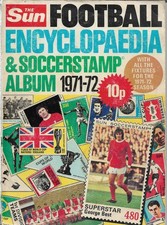 The Sun Football Encyclopaedia And Soccerstamp Album 1971-72 Full plus bonus