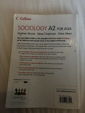 Collins a Level Sociology Sociology AQA by Steve Chapman, Stephen Moore