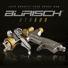 BURISCH LVLP Primer Spray gun spraygun GTR500 1.8mm Gravity Feed Fed