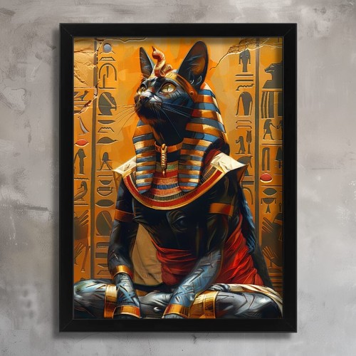 Egyptian cat art print - art,