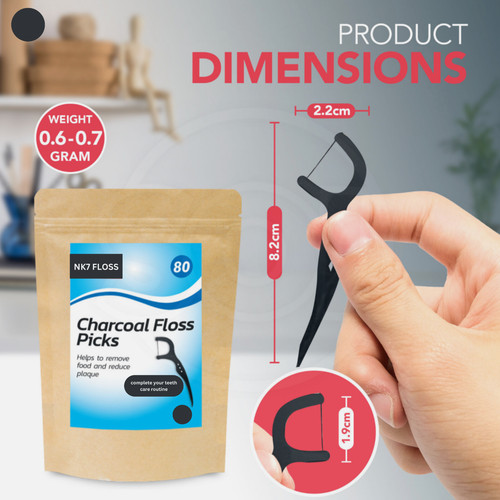 Charcoal dental floss - dental,