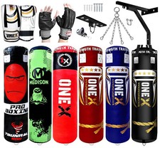 Boxing Bag Filled 5feet Heavy Duty Punching Hanging Kickboxing Training MMA Set