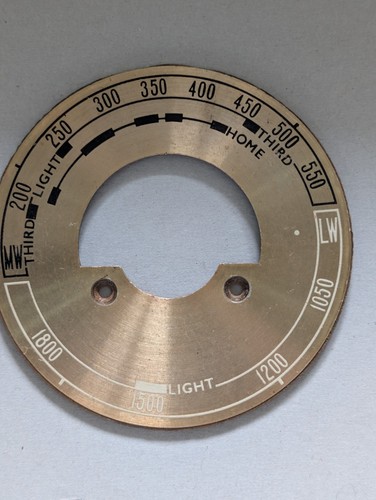 Vintage radio dial 8 - dial, 2.8"