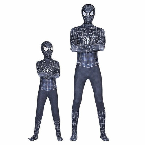 Mens black spiderman costume - black,
