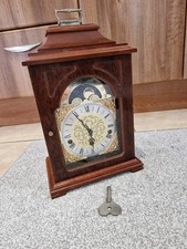 Antique Franz Hermle Westminster Chime Two Jewels 1050-020 Moon Mantle Clock 