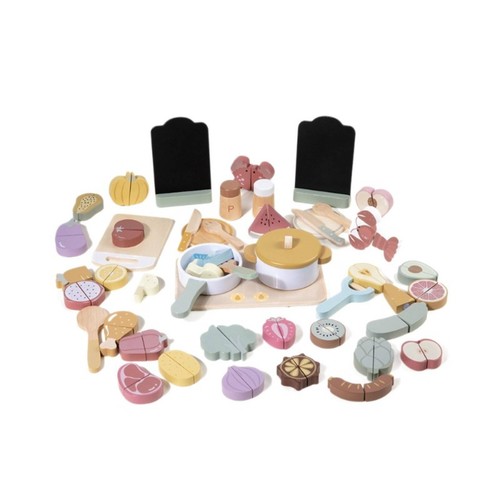 Pieces wooden food toy - 45,
