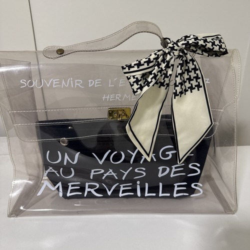 Hermes clear vinyl kelly bag - kelly,