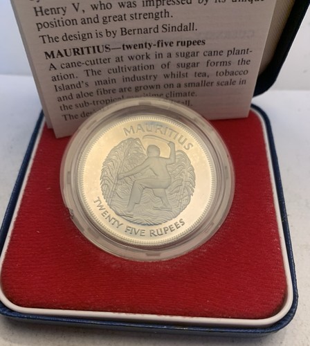 Mauritius 1977 silver proof - mauritius,