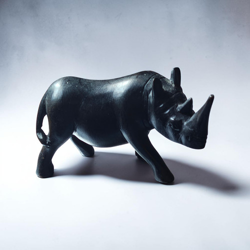 Hand carved wooden - carved, rhinoceros