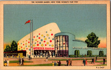 Postcard Wonder Bakery New York World's Fair Linen Postmarked 1939