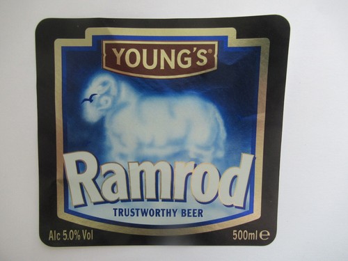 Old beer label young s - label,