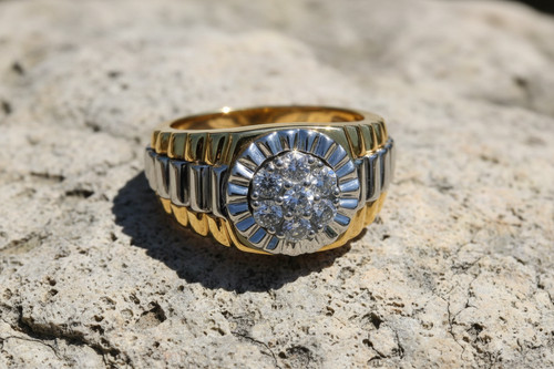 Gents real diamond round - gents,