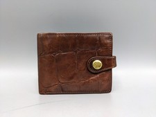 Mulberry  Bifold  Card/Coin Wallet In Chestnut Croc Print Leather 