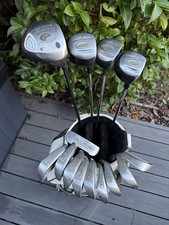 FULL MENS RIGHT HANDED PING GOLF SET WITH RETRO PING GOLF CART BAG. Free Post