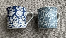 Victoria & Albert Museum Fine Bone China Mugs X 2 - 2 Shades Of Blue 