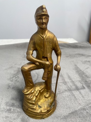 Vintage brass coal - brass, miner
