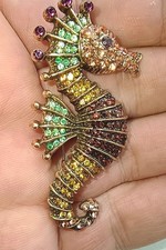Seahorse Brooch With Zirconia