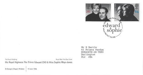 1999 royal wedding philatelic - wedding.,