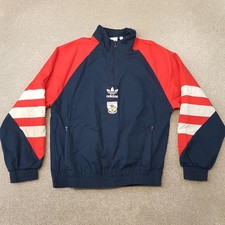 Adidas Arsenal Mens Jacket Small Blue Windbreaker Originals 1/4 Zip 1990-92 Top