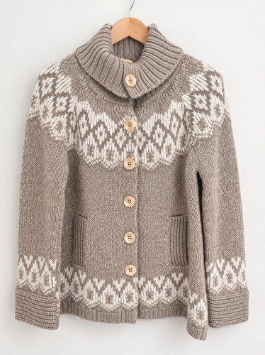 Taupe cream fair isle - fair,