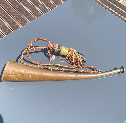 Vintage military bugle - vintage,