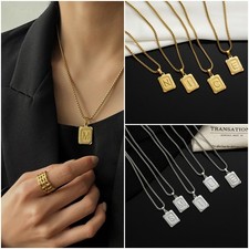 Charming Gold Necklace with Artistic Retro Style and English Letter Design